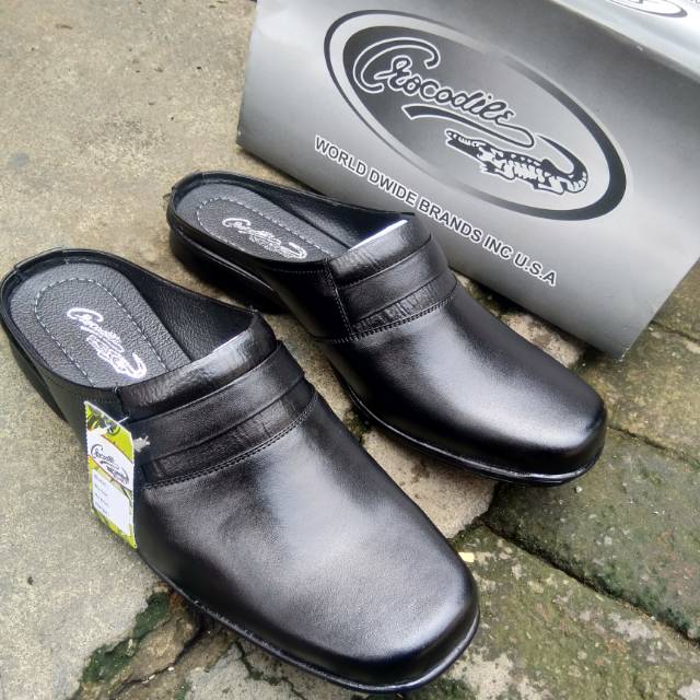 SLOP BUSTONG CROCODILE - SEPATU SANDAL PRIA CROCODILE KULIT ASLI - SANDAL SLOP PRIA - KODE - WL 73