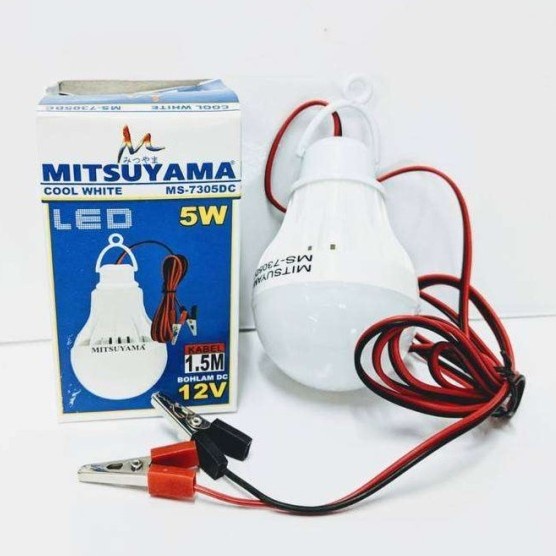 Mitsuyama MS-7305DC Bohlam AKI LED DC 12 Volt 5 Watt Emergency Lamp Kabel 1.5 Meter Original