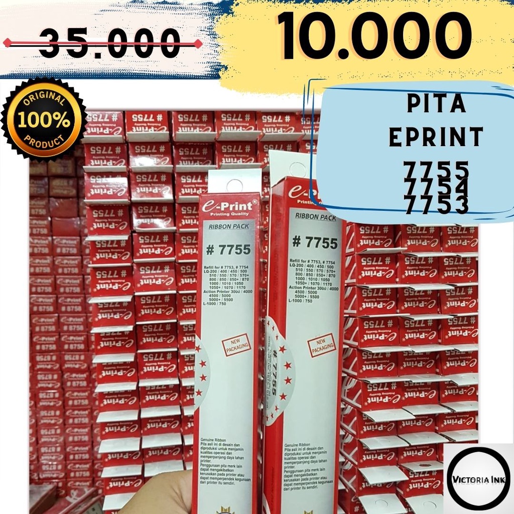 Pita Printer Eprint Refill LX300 LX310 LQ310 LQ300 7755 7754 7753 lq200 lq400 lq450 lq500 lq510 lq550 lq570 lq570+ lq800 lq850 lq850+ lq870 lq1000 lq1010 lq1050 lq1050+ lq1070 lq1170 Printer3000 Printer 4000 Printer5000+ Printer 5000 Printer 5500