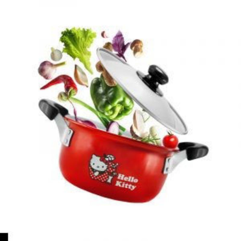 Panci Maspion Hello Kitty Colan 18DH tutup 18 DH panci aluminium pan 2 handle pegangan