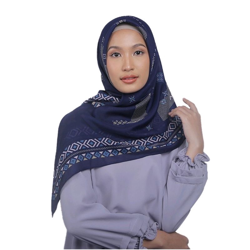 scarf z**a kerudung hijab segiempat motif kayla