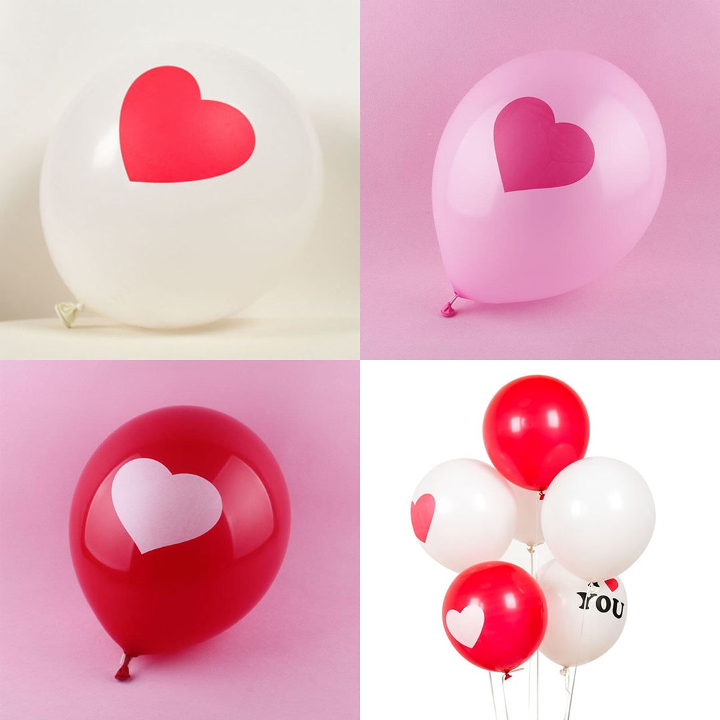 BALON LATEX I LOVE YOU  SATUAN MIN 10 PCS