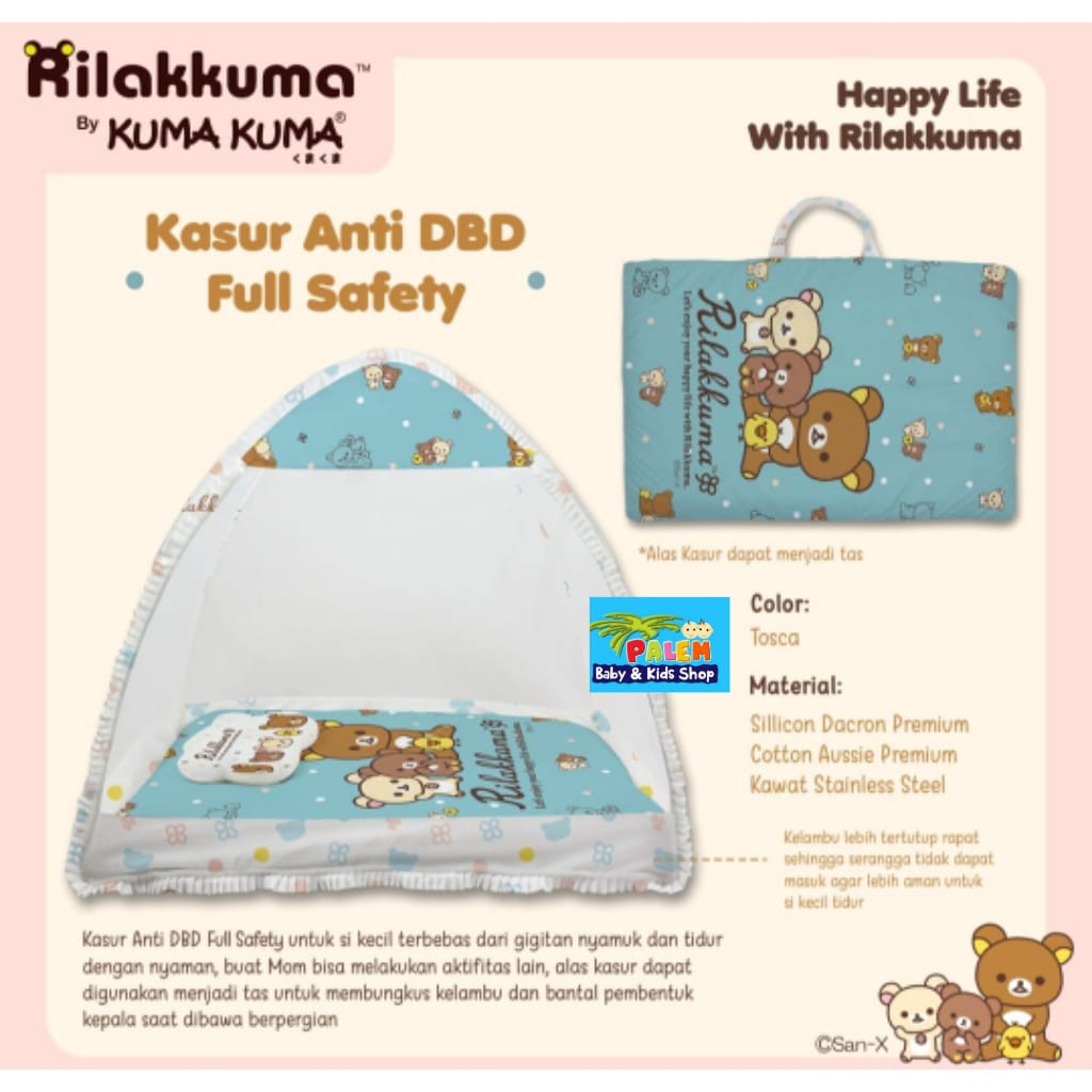 Kasur Kelambu Anti DBD Bayi Kuma Kuma Seperti Baby Dream|Rilakkuma by Kumakuma 63420