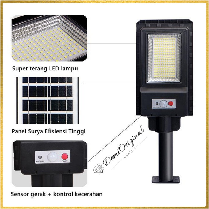 Lampu Solar Lamp Jalan PJU 180W Outdoor Tahan Air Petir BERGARANSI