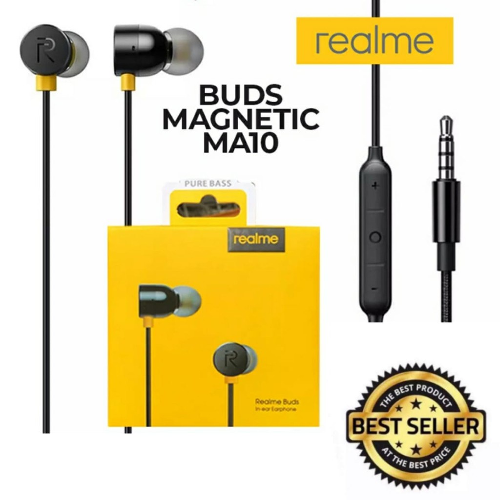 [SO] hf Headset Realme MA-10 / TA-01 Original Stereo Bass Suara Dijamin Bagus