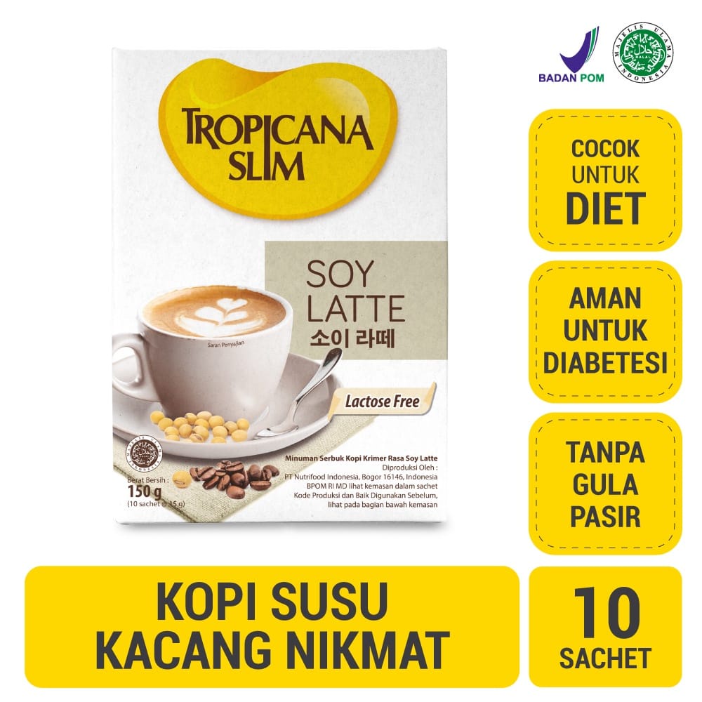 TROPICANA SLIM SOY LATTE COFFEE 150GR