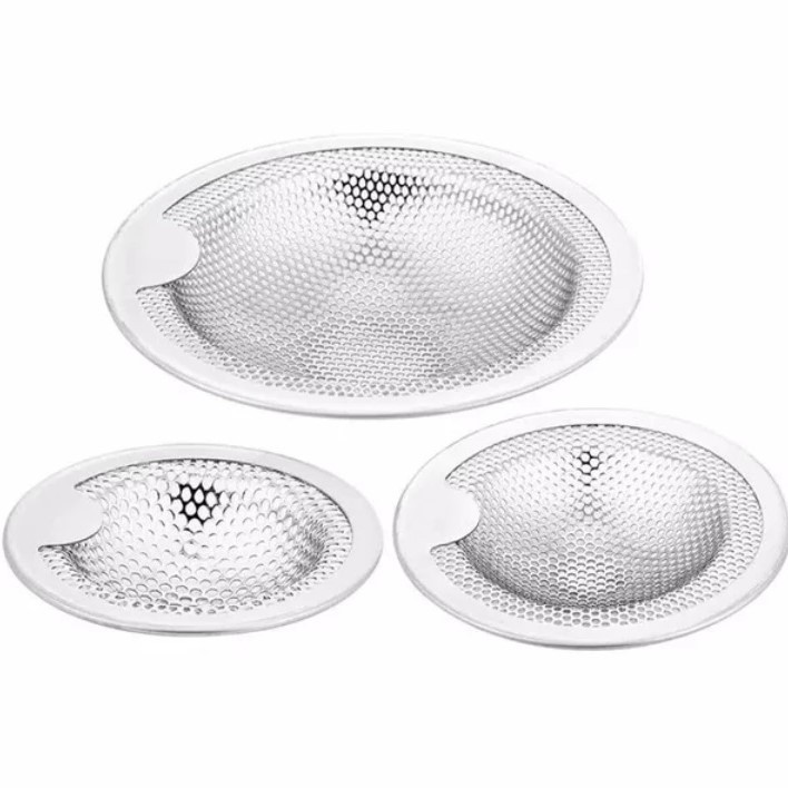 Saringan Wastafel Dapur Stainless Steel Bak Cuci Piring Filter Sink