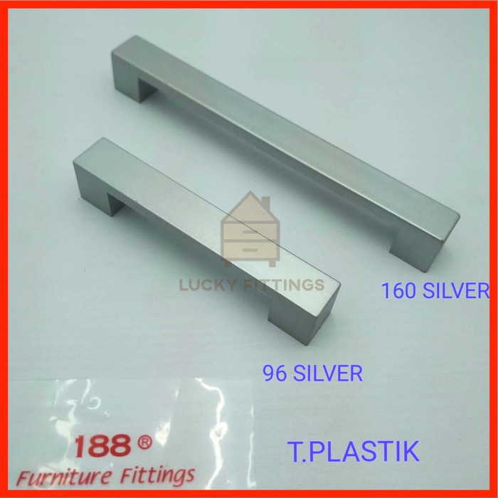 Tarikan Plastik 160 SILVER Laci Pintu Lemari Minimalis Minimalis