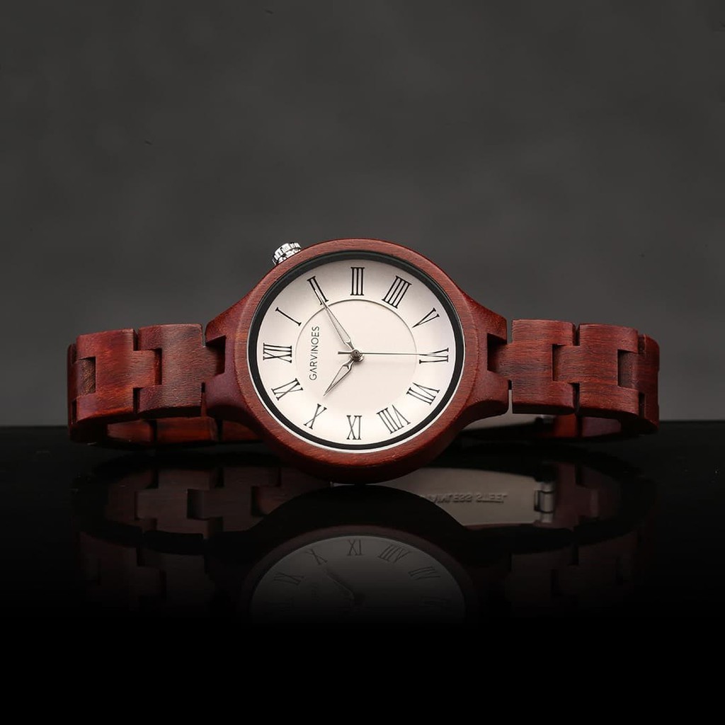 JAM TANGAN KAYU WANITA GARVINOES - Olivia White / JAM TANGAN BRANDED WANITA ORIGINAL ASLI MURAH