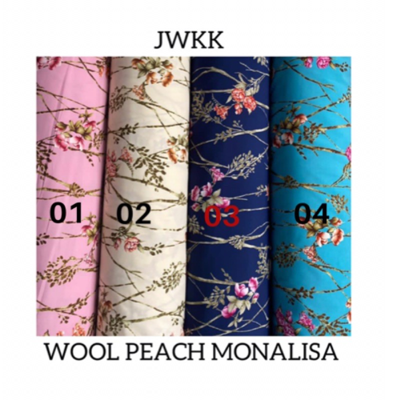 WOOL PEACH MONALISA Harga per 1/2 meter