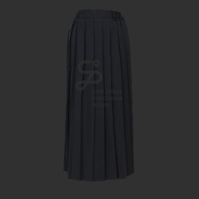 Rok Rempel Hitam SMP/SMA Bahan Famatex size S - XXL seragam sekolah