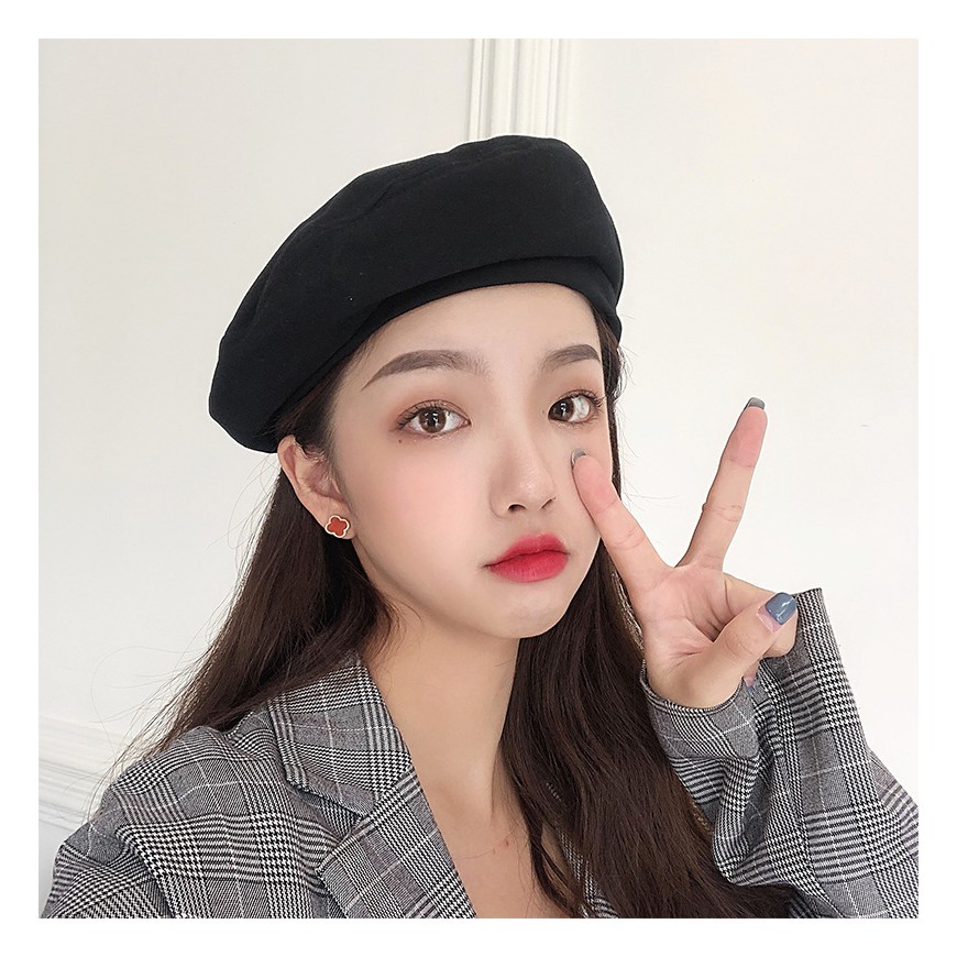 BECT topi beret hat painter pelukis cotton summer autumn retro art vintage kpop idol