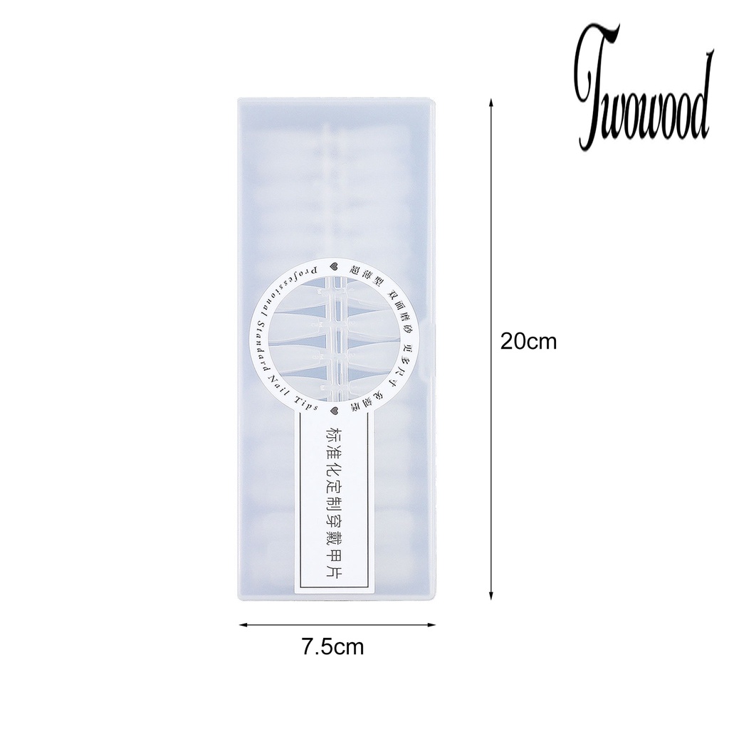 Twowood Extender Kuku Palsu Bentuk Oval Bahan ABS