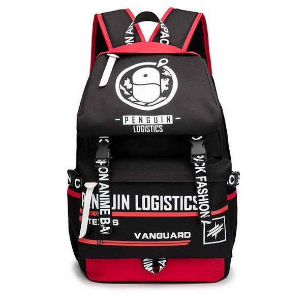 Tas Ransel Anime Game Arknights Penguin Logistics Merah Rhodes Island
