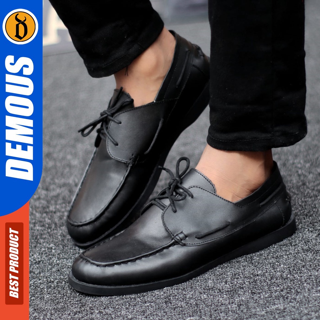 DEMOUS Fran - Sepatu Formal Pantofel Zapato Hitam Kerja Pria