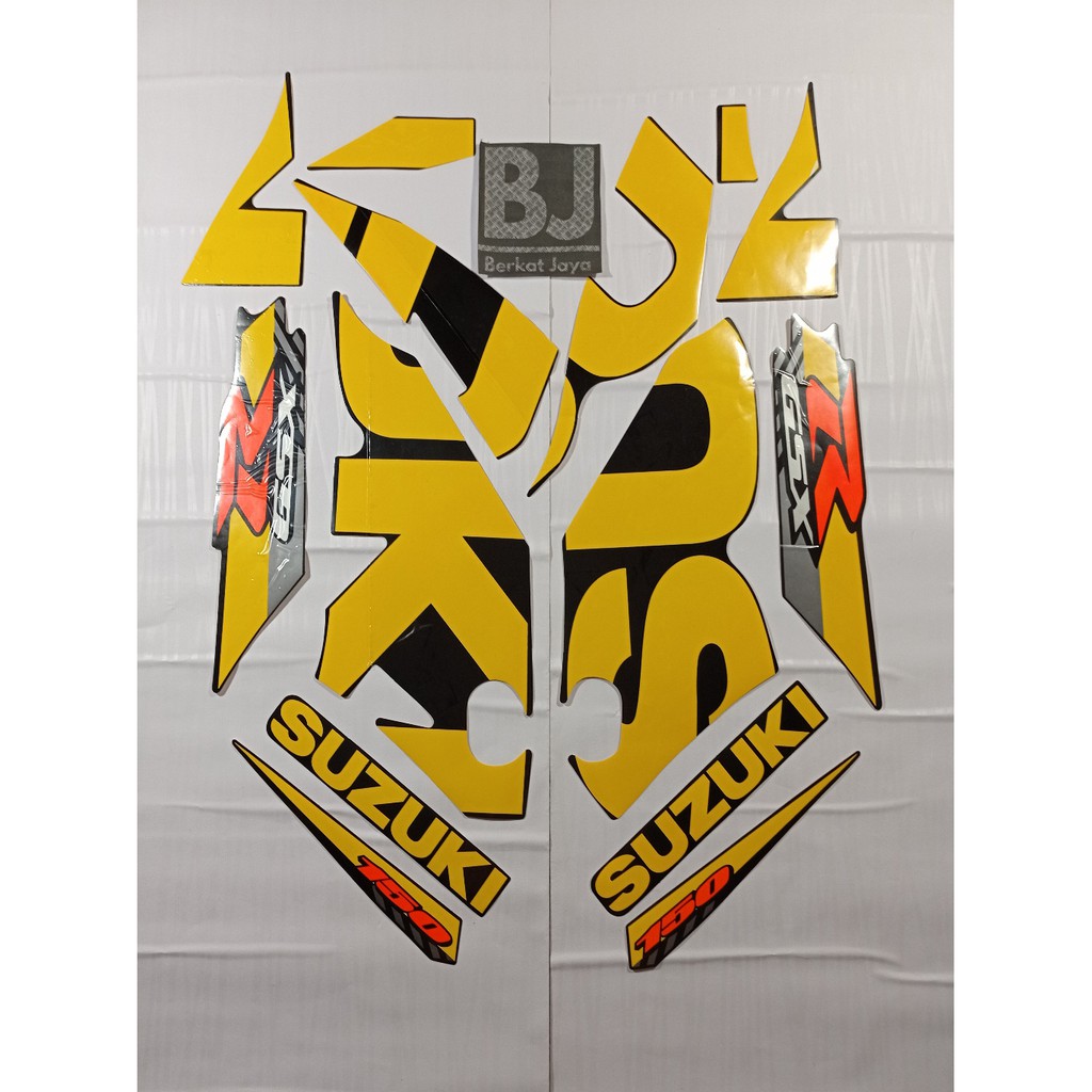 STRIPING STICKER STIKER GSX R150 2016 HITAM KUNING