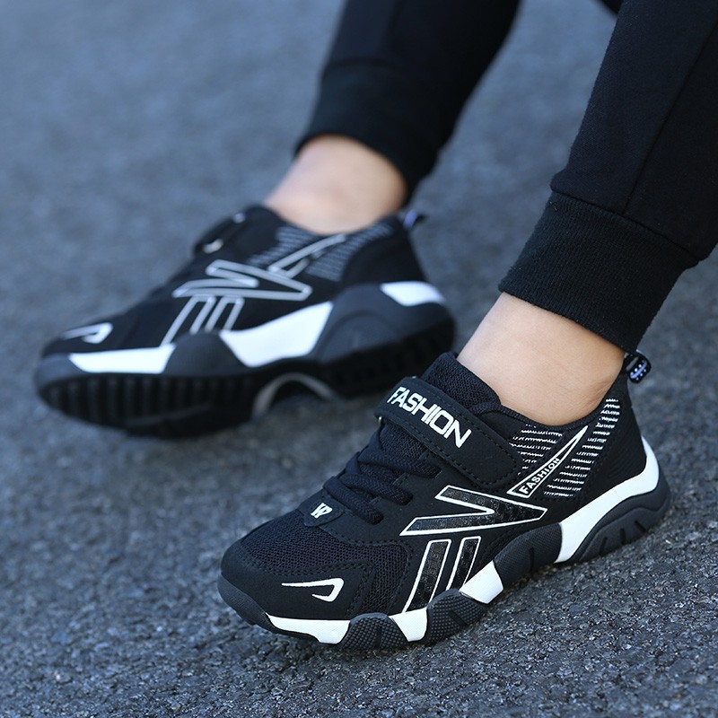 【ready stock】Sepatu Sneakers Anak laki laki Casual Bahan Mesh Breathable Nyaman untuk