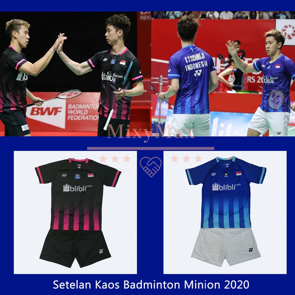 Setelan Kaos  Celana Badminton  Dewasa Minion  2021 Shopee 