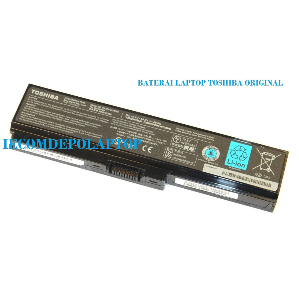 BATERAI LAPTOP TOSHIBA ORIGINAL FOR TOSHIBA SATELLITE  C600, L600, L635, L640, L645, L645D, Series