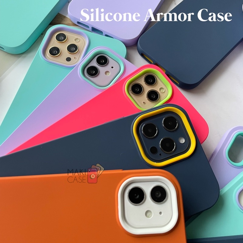 Silicone Armor Case Pelindung iPhone