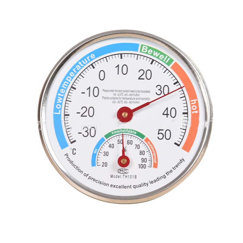 PROMO Anymeter Analog Thermometer Hygrometer Temperature Humidity - TH101B - White