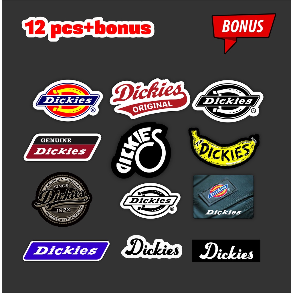 

Stiker Stiker Paket 12 pcs Dickiess Brand Distro Graftac Vinil Waterproof Racing Tailook hits kekinian Hologram pop art Grafiti Case Phone striping decal High quality tailook koper helm motor Aesthetic