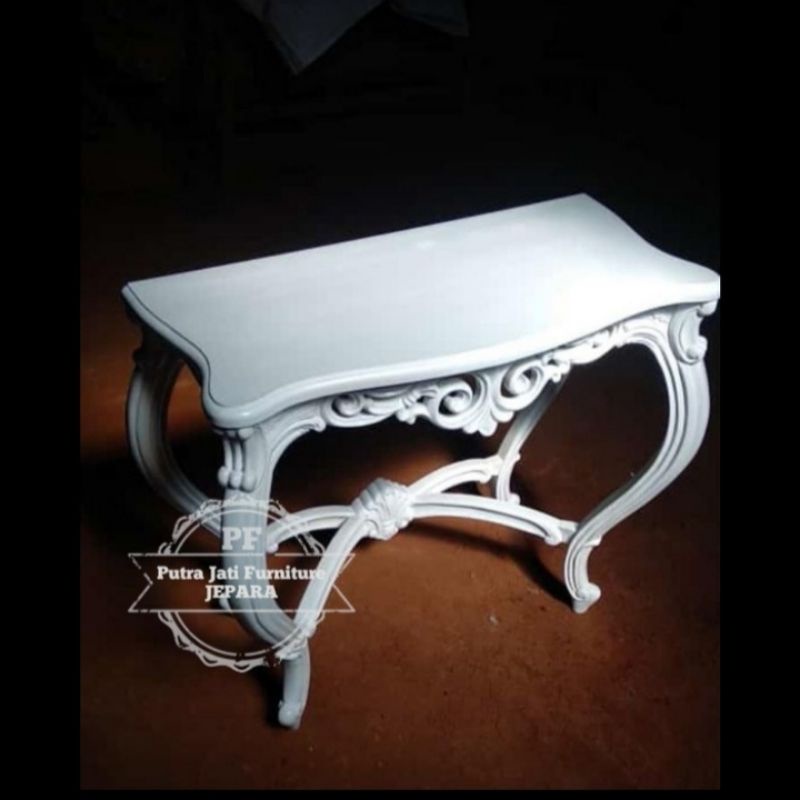 Meja hias kayu jati - Meja tembok ukir Jepara mebel murah Jepara