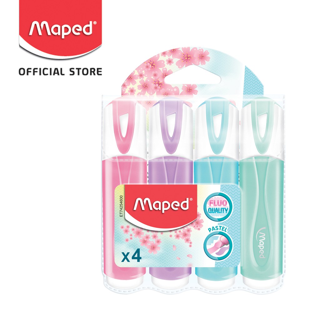 

Maped FluoPeps Classic Pastel AssCol x4 - Pouch