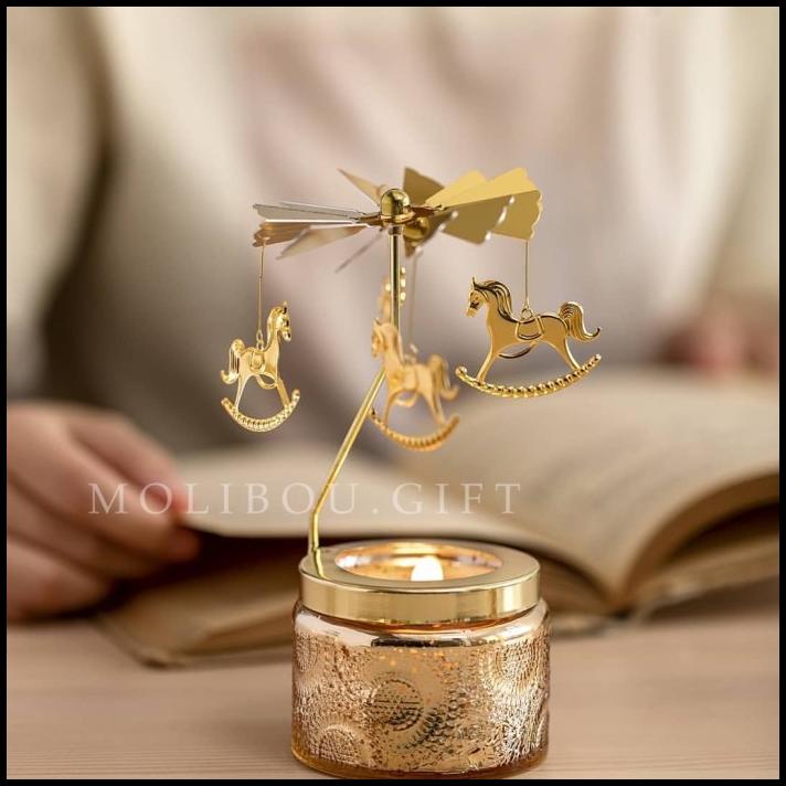 

Rotating Candle Gift Box Hadiah Kado Anniversary Ibu Natal Wisuda