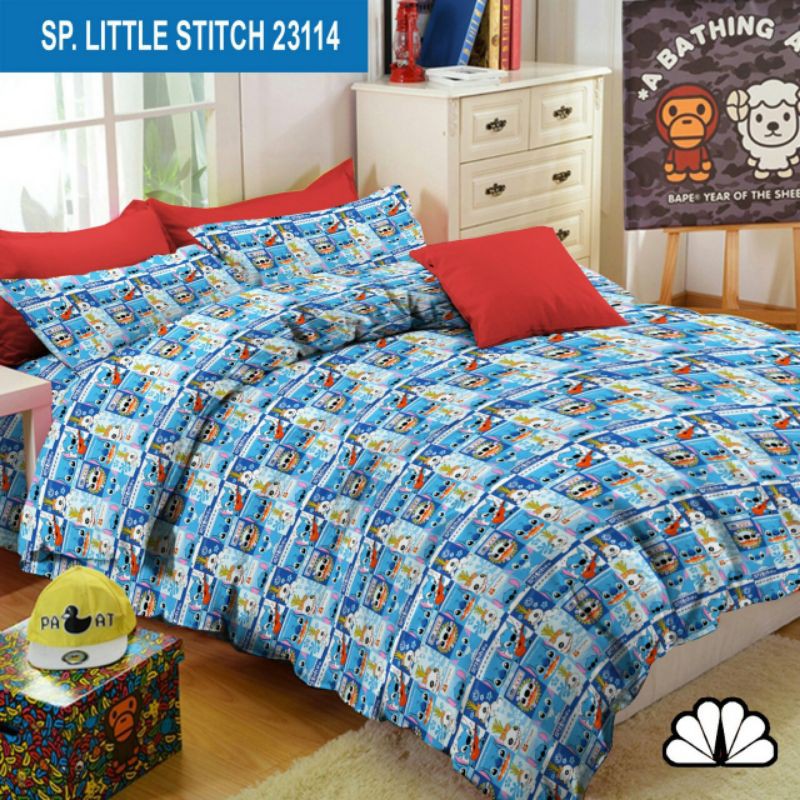 Kain Bahan Sprei Meteran Katun Nikita Motif Little Stitch