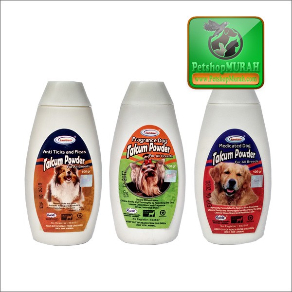 Bedak Anjing All Varian - Dog Powder Fragrance / Medicated / Anti Tick