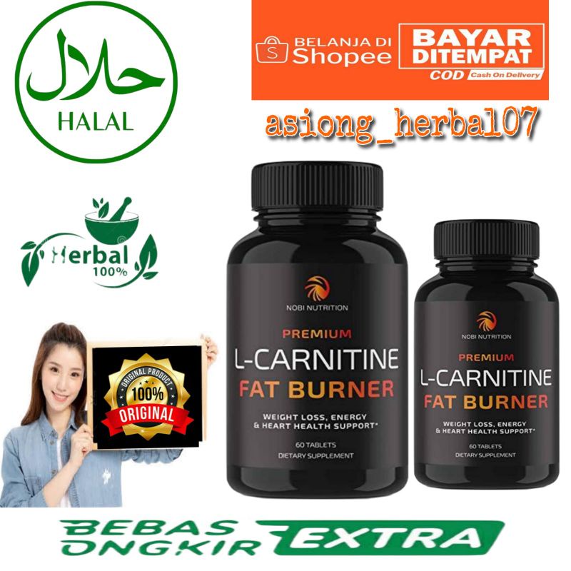 Obat Diet Pembakar Lemak Tercepat Nobi Nutrition L-Carnitine Fat Burner - Healthier Weight los