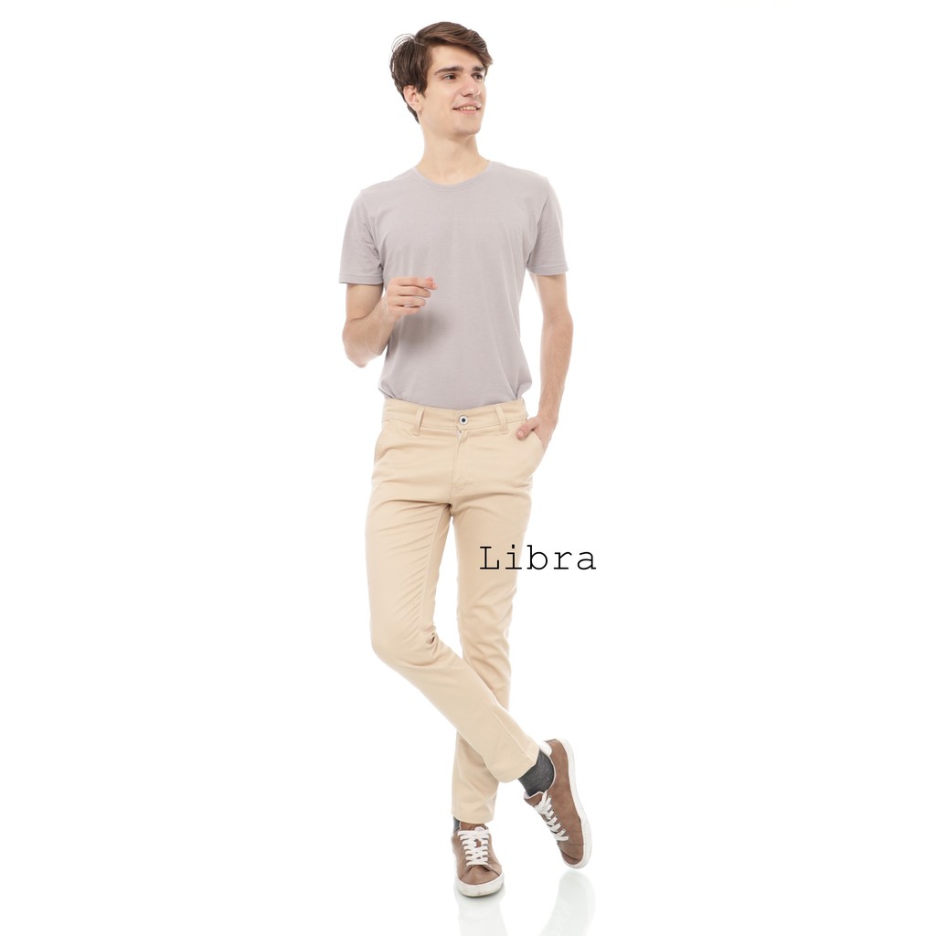 Libra Celana  Chino  Cream  Shopee Indonesia