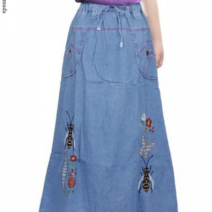 Rok Anak Perempuan - Rok Celana Anak - Basic Skirt Rok Tutu Rok Anak Denim Jeans Panjang Motif