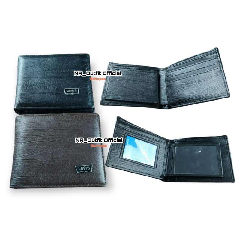 Dompet Slop Pendek Pria Lipat Kartu Kulit Sintetis Cowok Murah NR_Outfit Official COD