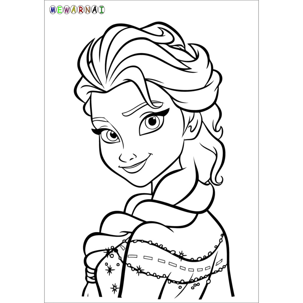 frozen gambar mewarna kanak kanak