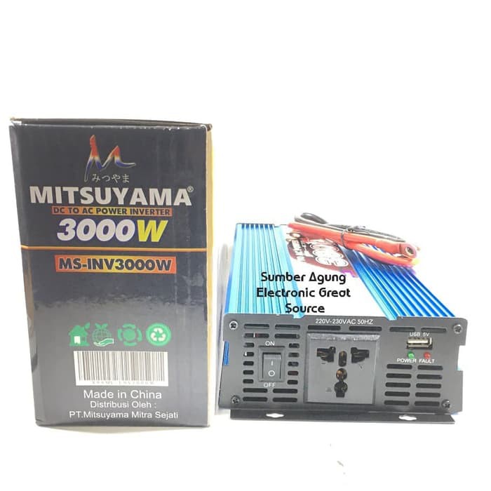 Inverter 3000W Mitsuyama MS-INV3000W DC to AC 220V USB Berkualitas max