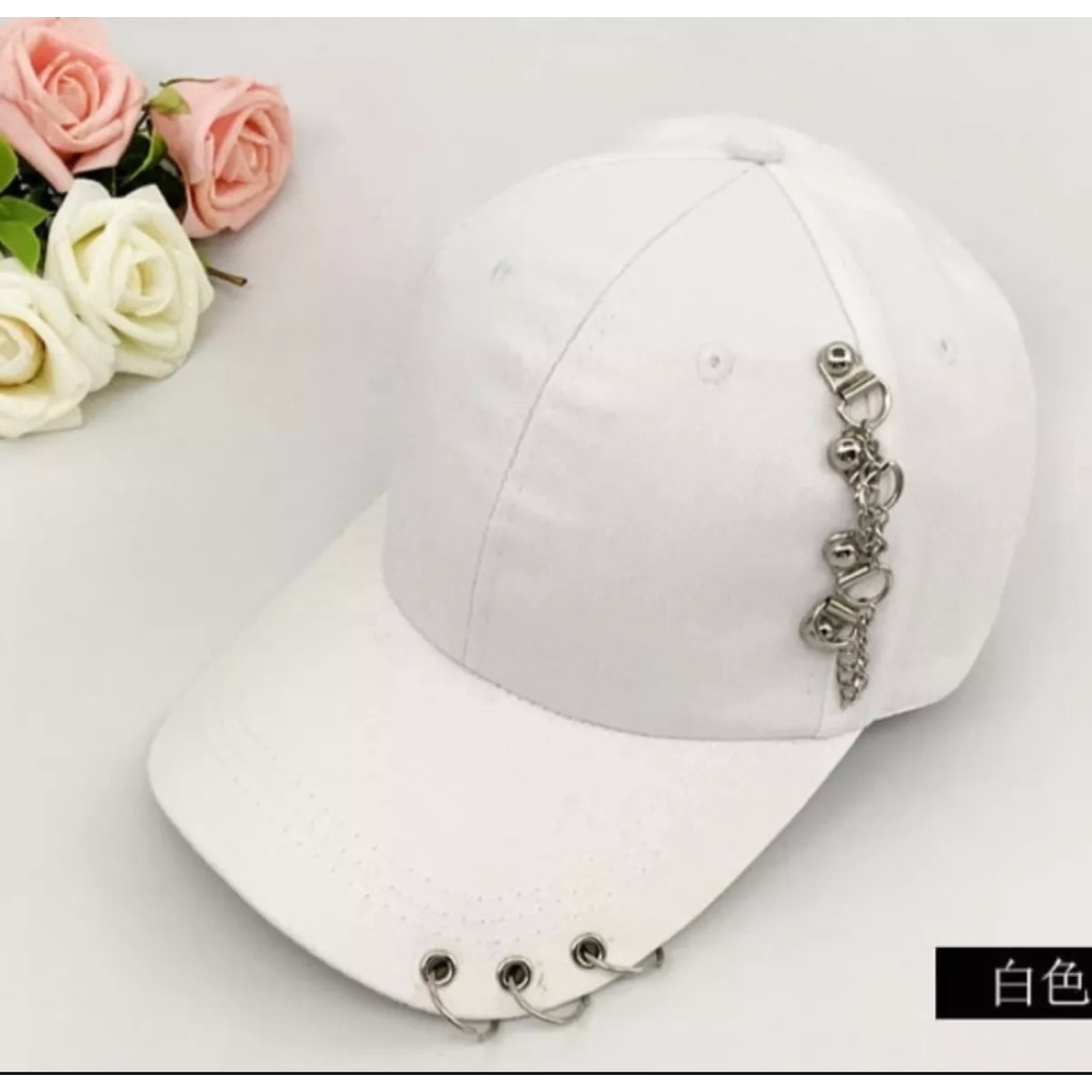 Topi Baseball Ring Anting Rantai Kpop Distro Premium