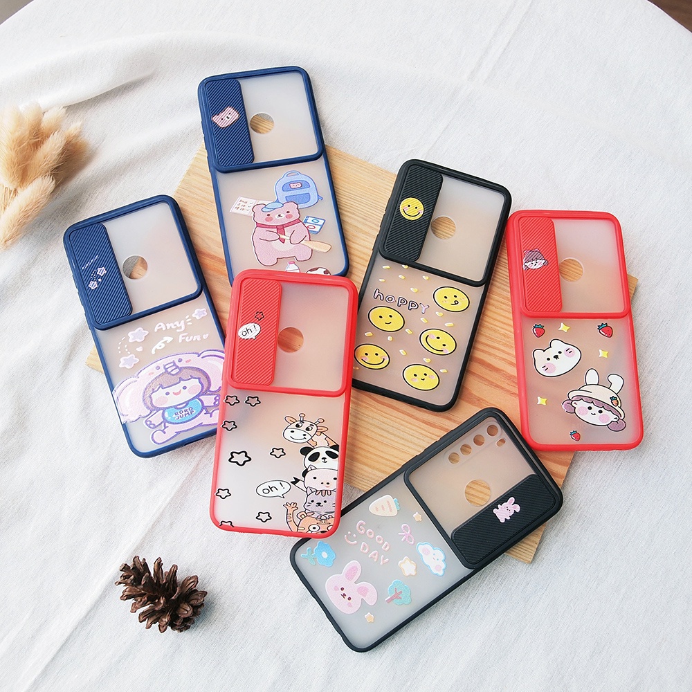 CASE SLIDE KARAKTER XIAOMI REDMI 9  9T 9A 9C 10 X3 M3 NOTE 10 10PRO 9PRO 8PRO M110T RUBBER GAMBAR