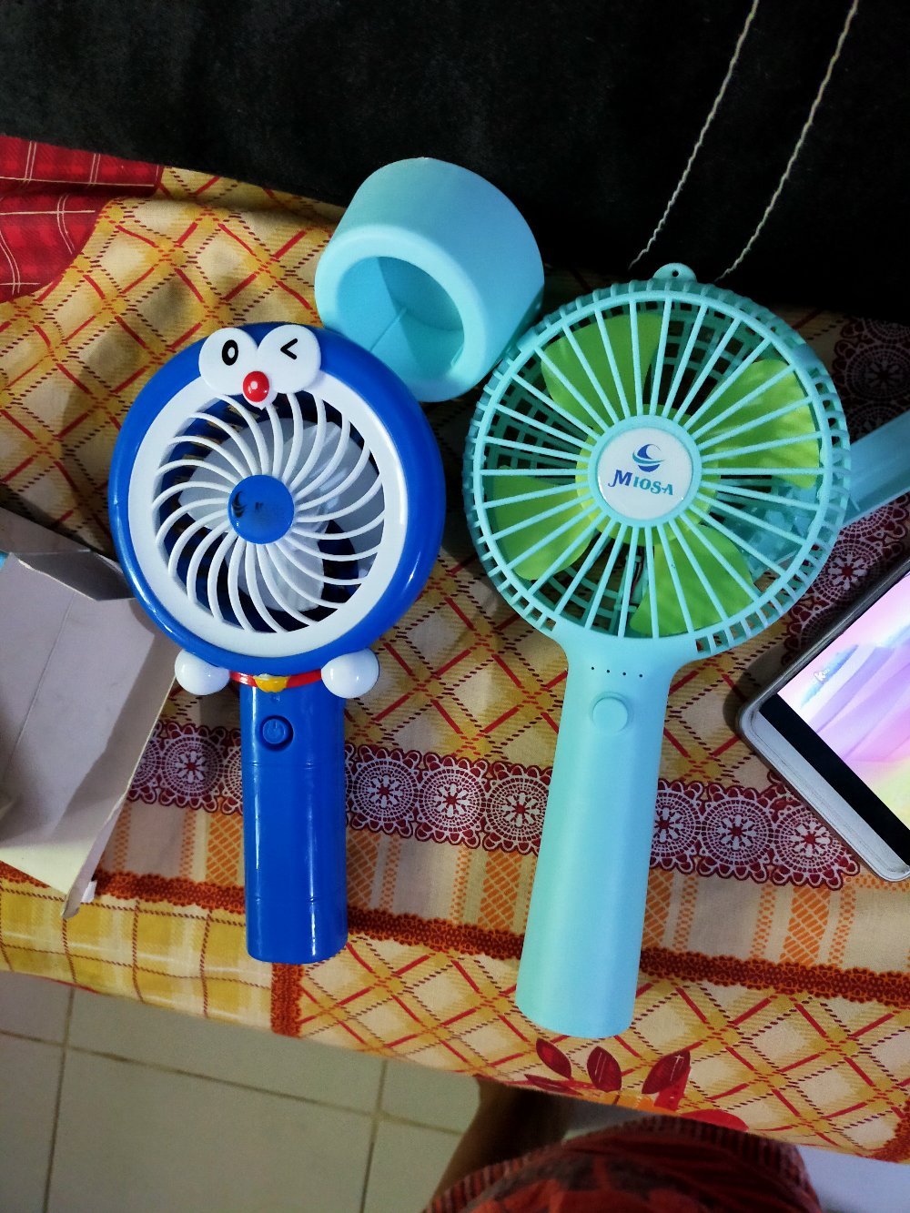 Kipas Angin Karakter Doraemon + Lampu Led / Kipas Portabel Genggam