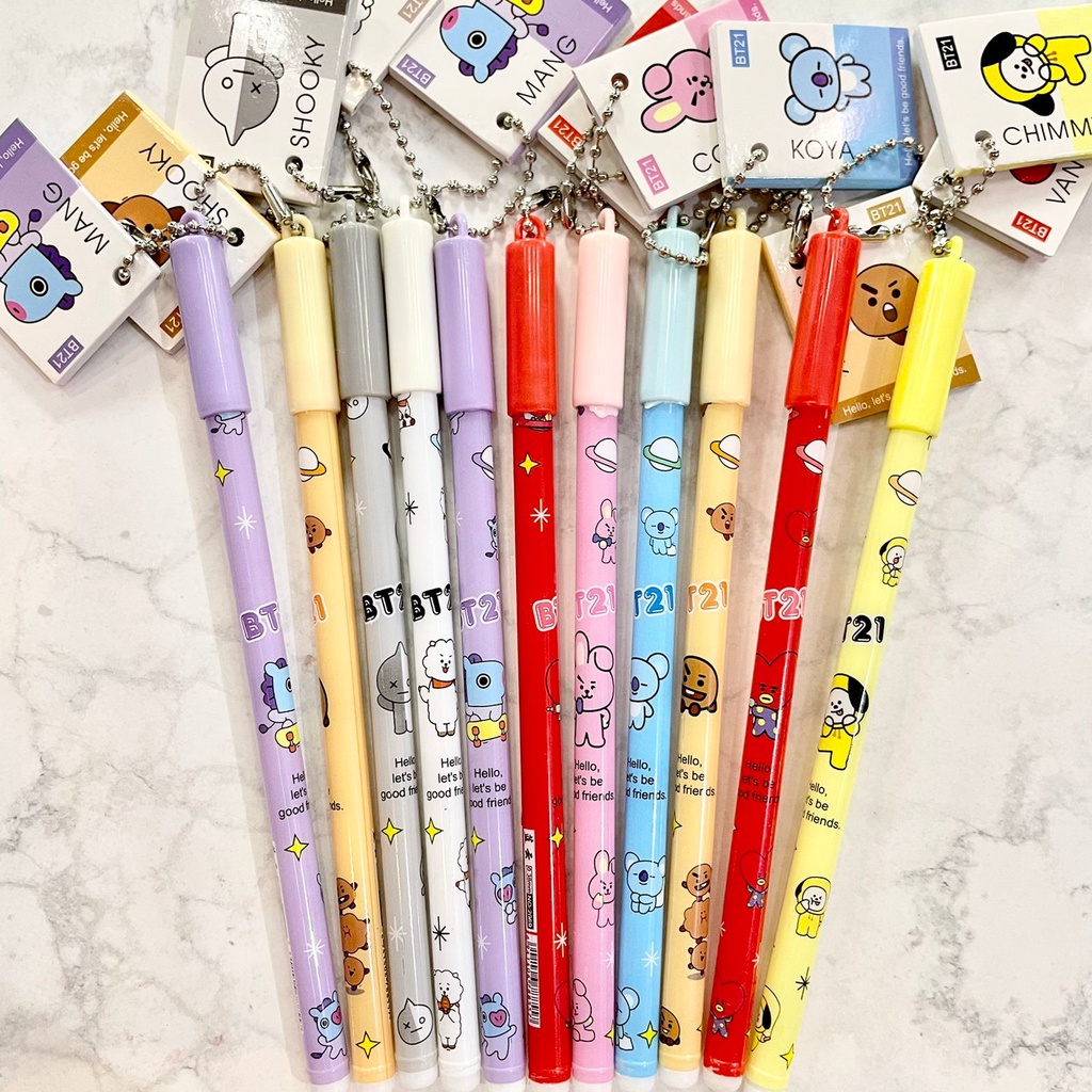

pulpen gel BTS BT21 motif notes - ballpoint gel - army BTS BT21 - pulpen BTS BT21
