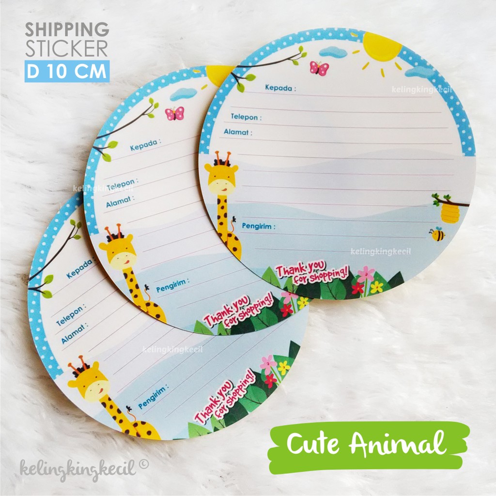 

Stiker Pengiriman Online Shop - Cute Animal