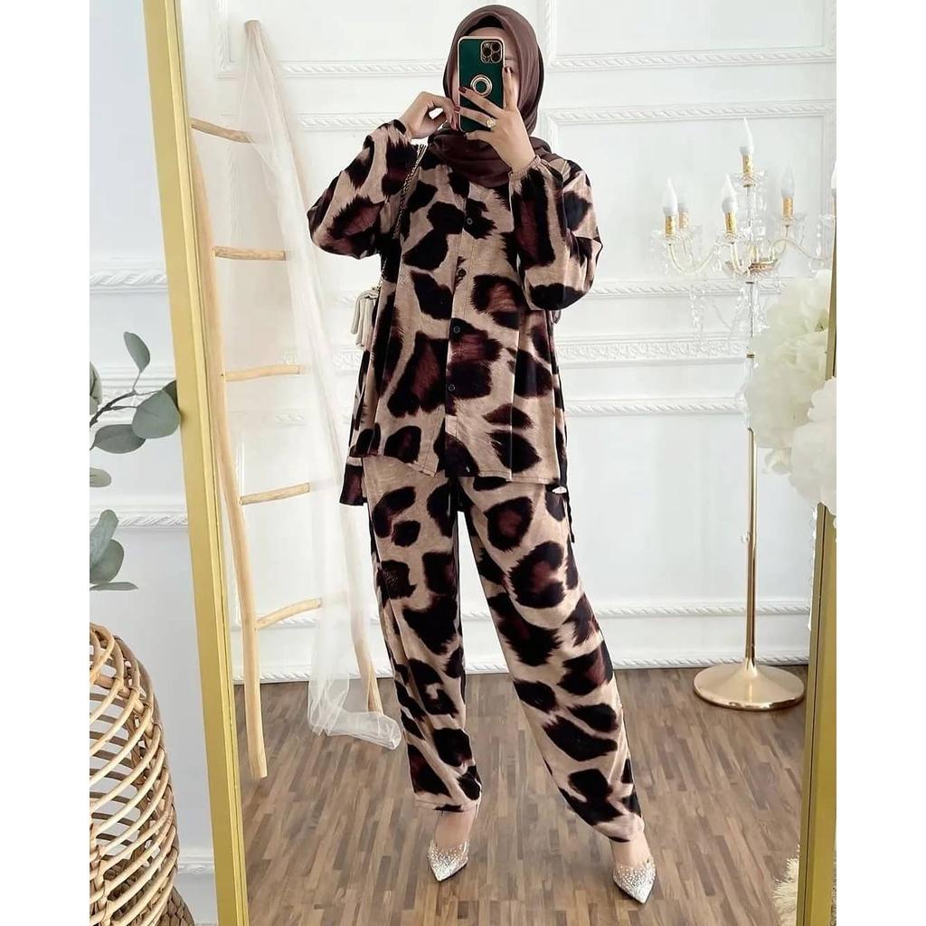 ONE SET KARIN SETELAN INDIRA PAJAMAS STELAN FANO PIYAMA BAJU TIDUR