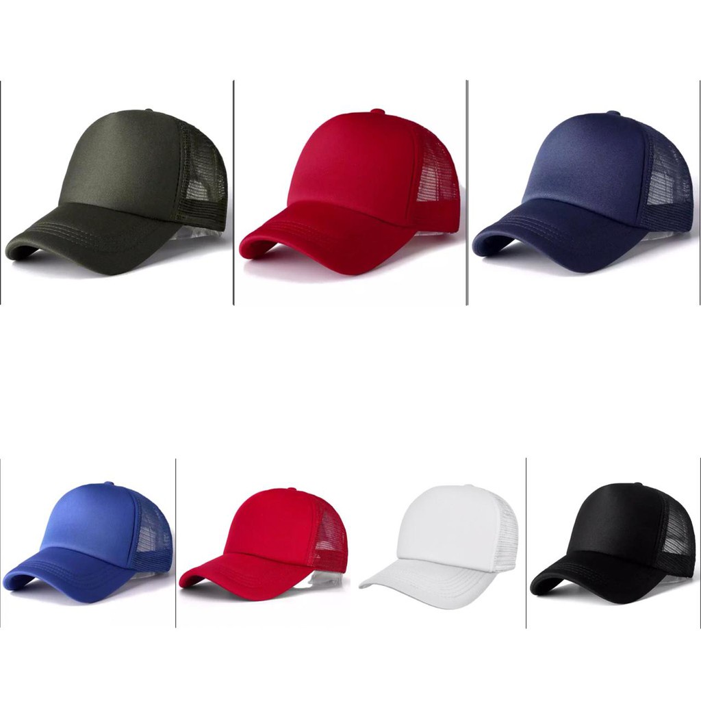 topi jaring polos/topi trucker jaring polos