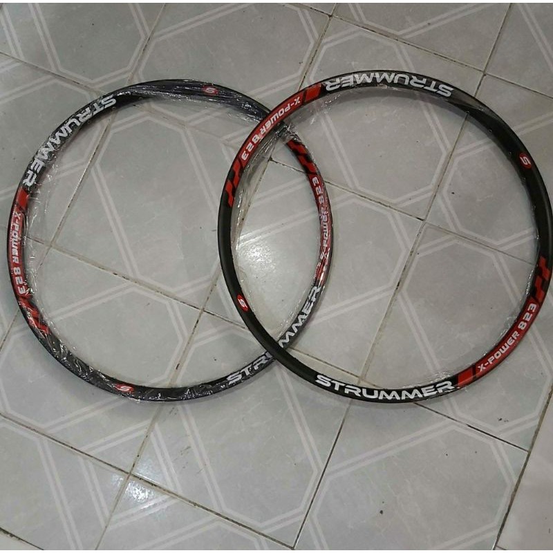 RIMS 26 STRUMMER X POWER 823 HOLE 32 VELG SEPEDA VELG MTB 26 BLACK RED