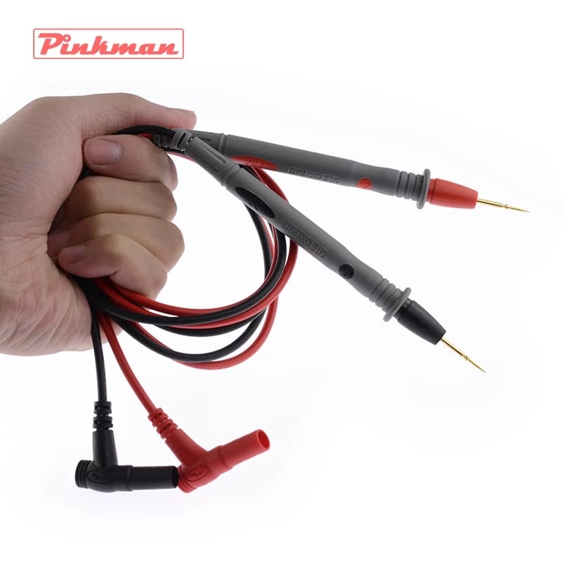Kabel Multimeter Uji Lead Kabel Universal AC DC 1000V 20A 10A CAT III Pena Probe Pengukur untuk Multi-meter Tester Kawat Tips Kabel 1 Pasang Multimeter Digital Probe Soft-silicone-Wire Jarum-tip Universal Test Leads dengan Alligator Clip UNTUK LED Tester
