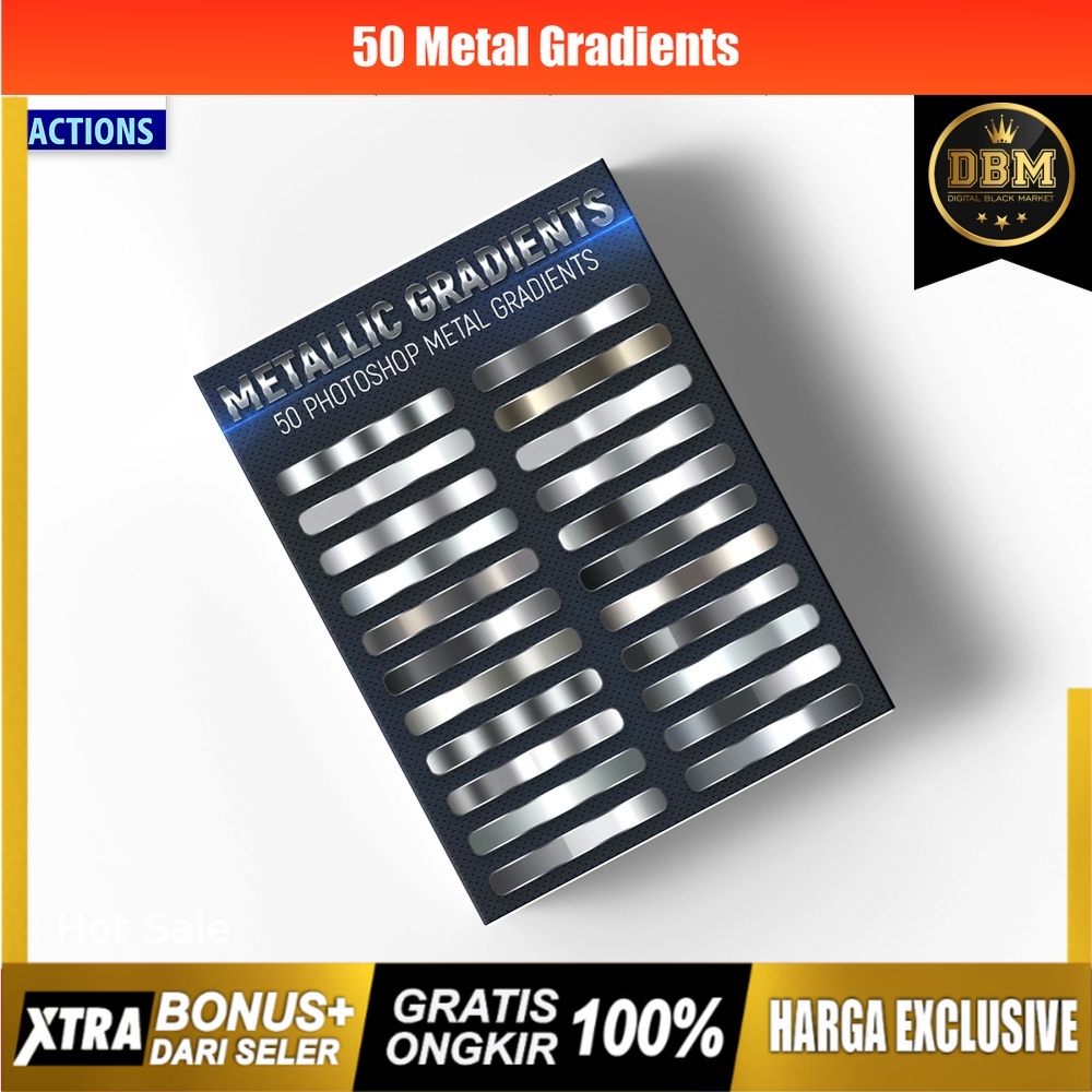 50 Metal Gradients - Photoshop Action