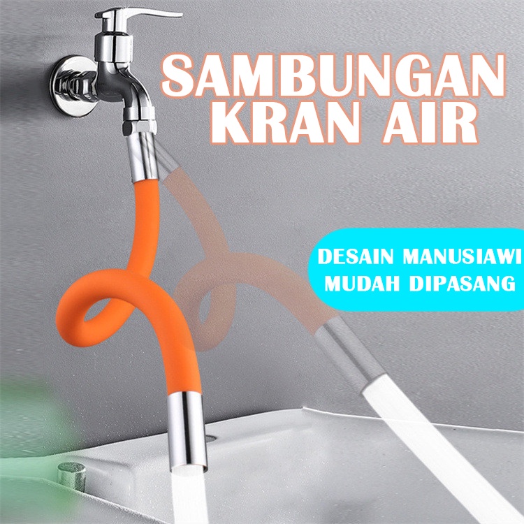 Extender Keran Selang silikon Fleksibel Flexible Selang Ekstensi Keran Air Universal Fleksibel 360 Derajat Bahan Silikon dapur/kamar mandi