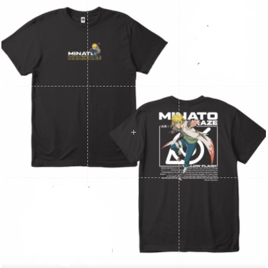 Kaos Baju HOKAGE MINATO NAMIKAZE KONOHA Kaos Anime Naruto -