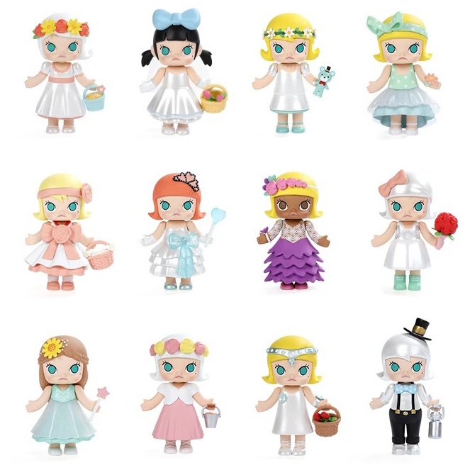 Figure Pop Mart Molly Wedding Flower Girl Blind Box Action Figure